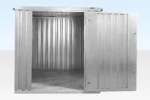 3M X 2.1M Flat Pack Storage Container – Galvanised - Image 2